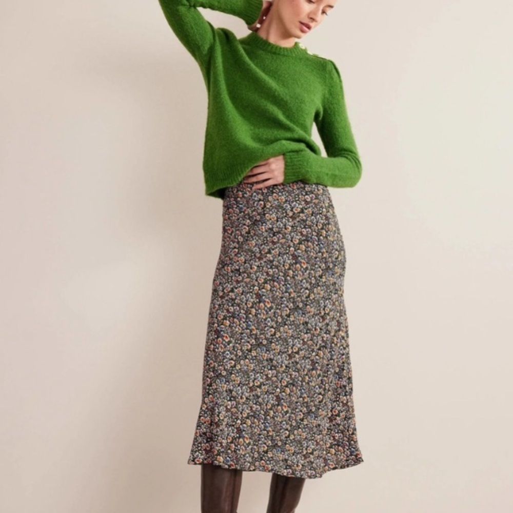 Boden Cecelia Midi Skirt Multi, Eden Bloom size 6R NWOT